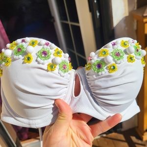 32B victorias secret pushup bikini top with detachable halter strap